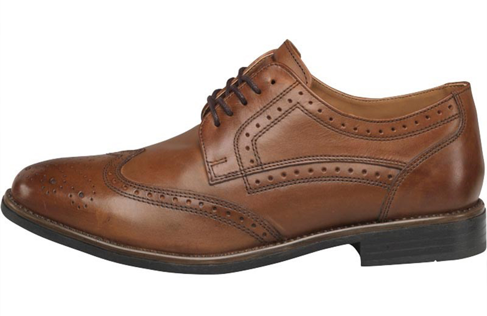 Base London Men’s Rool Lace Up Brogues Waxy Tan (Mandmdirect)