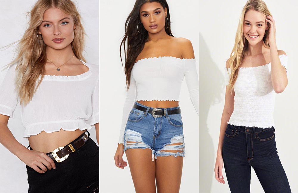 Teen White Crop Tops for €25 or less