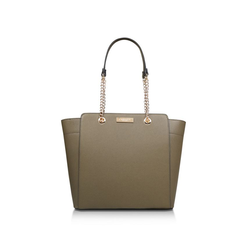 Carvela - Khaki 'Rate Tote With Part Chain' Tote Bag (Debenhams)