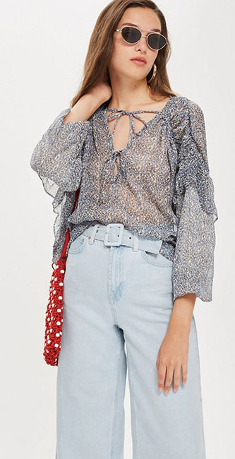 Ditsy Floral Print Blouse (Topshop)