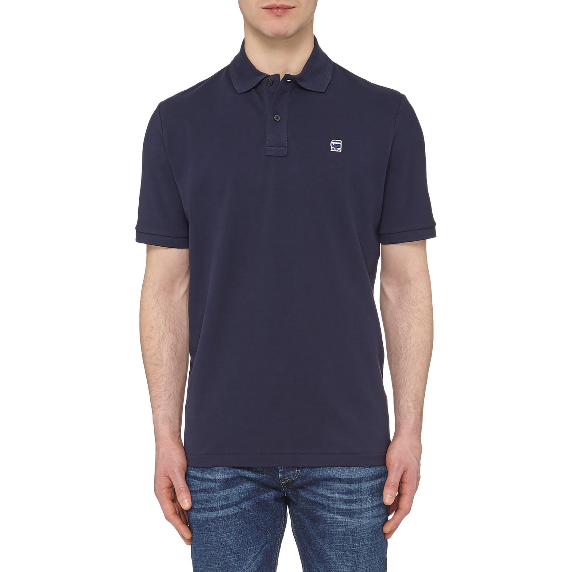 G Star Dunda Core Piqué Navy Polo Shirt Navy (Arnott’s)