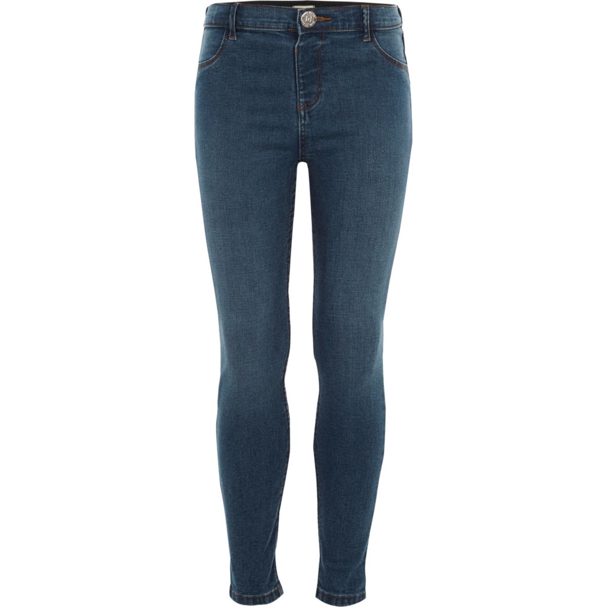 Girls blue Molly skinny jeans (River Island)