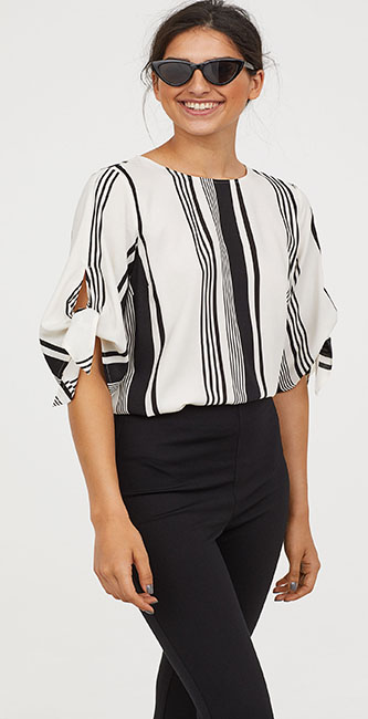 Tie-Sleeve Blouse (H&Amp;M)