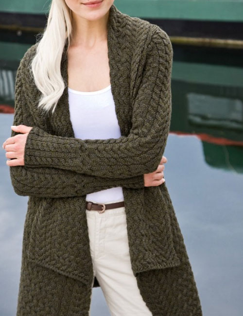 Aran Glenross Waterfall Long Sleeve Cardigan (Kilkenny Shop) €89.90