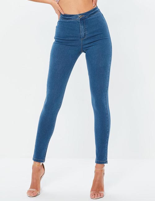 Blue Outlaw Denim High-Wasted Stretch Jeggings (Missguided) €21