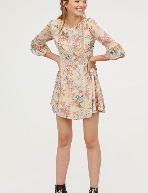 Lace chiffon dress (H&M) €34.99