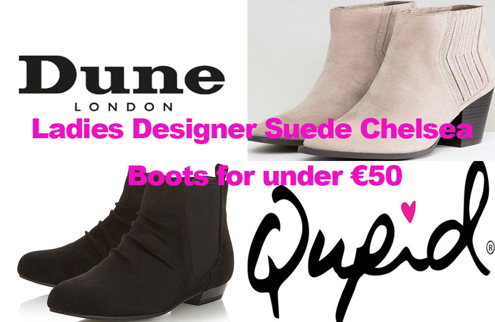 Ladies Designer Suede Chelsea Boots for under €50