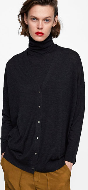 Merino Wool Cardigan (Zara) €49.95
