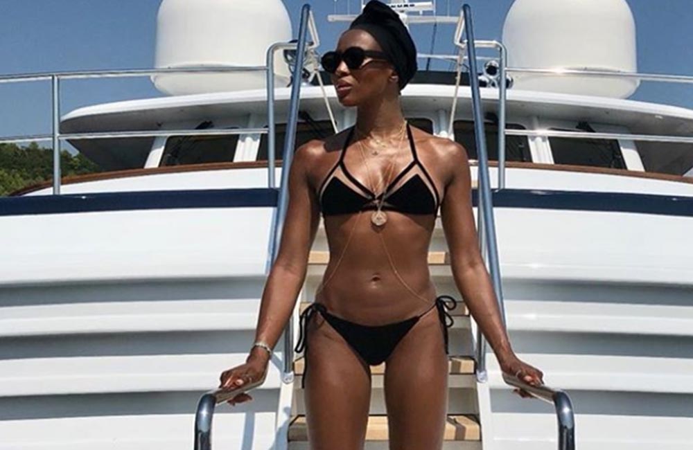 Naomi Campbell shuts down pregnancy rumours with bikini pic