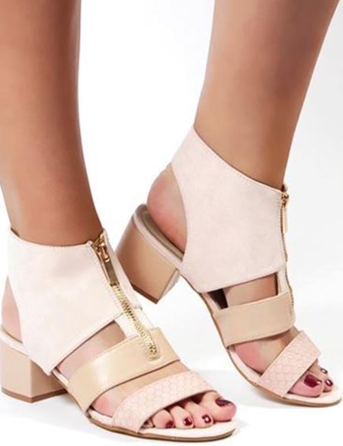 Nude Block Heeled Sandal (Korkys) €34.99