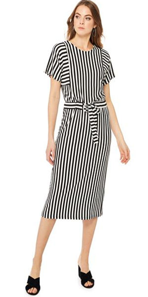 Principles Black Striped Midi Dress (Debenhams) €33.60
