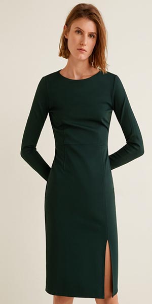 Side slit knit dress (Mango) €35.99