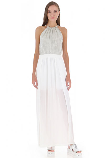 White Jewel Like Top Maxi Dress From Imperial Fashion €58.98