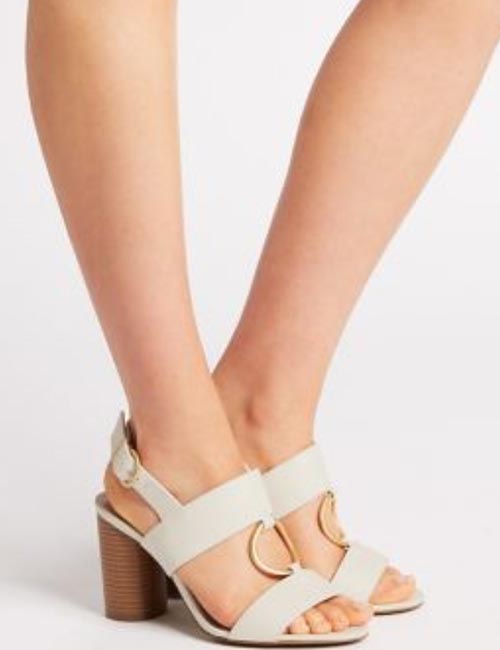 Wide Fit Block Heel Two Band Ring Sandals (M&Amp;S) €49.00