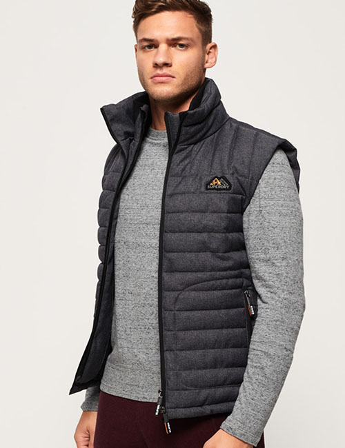 Double Zip Tweed Fuji Gilet (Superdry)