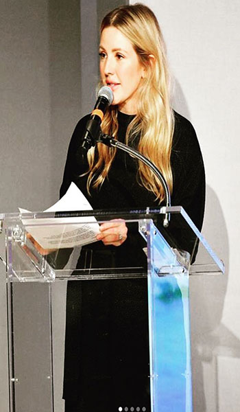 Ellie Goulding at the Fashion 4 Development 2018 Eco Fashion Award (Instagram photo)