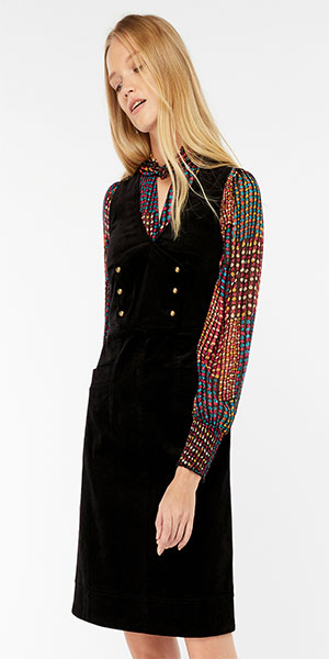 Elodie Button Cord Dress from Monsoon