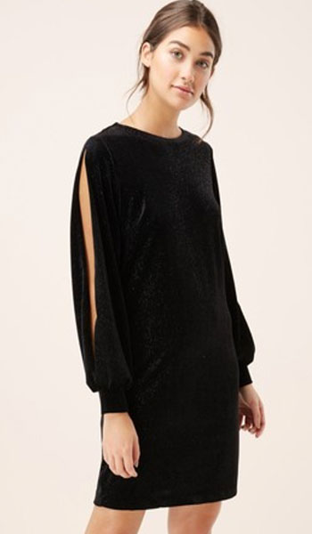 Glitter Velvet Shift Dress From Next