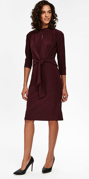 Fashion Review Berry Twist Midi Shift Dress From Wallis