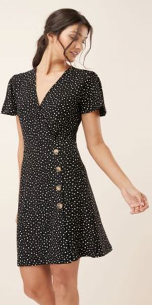 Fashion review wrap button dress from next