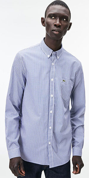 Men’s Lacoste Check Poplin Shirt