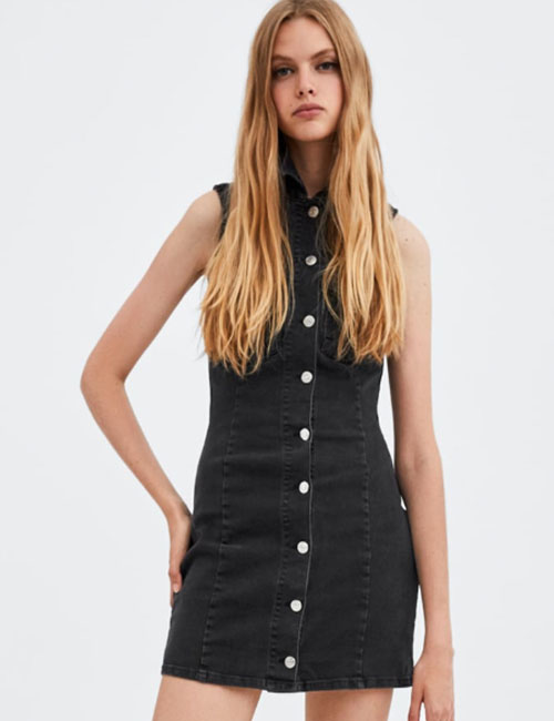 Sleeveless Denim Dress (Zara)