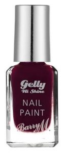 Barry M Gelly High Shine Nail Paint In Black Cherry