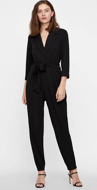 Black V Neck Jumpsuit from Vero Moda
