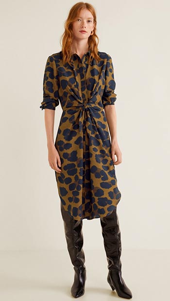 Bow Shirt Dress From Mango