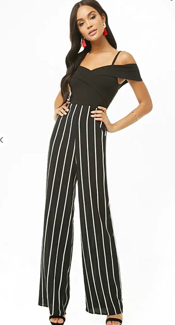Open-Shoulder Combo Jumpsuit from Forever21