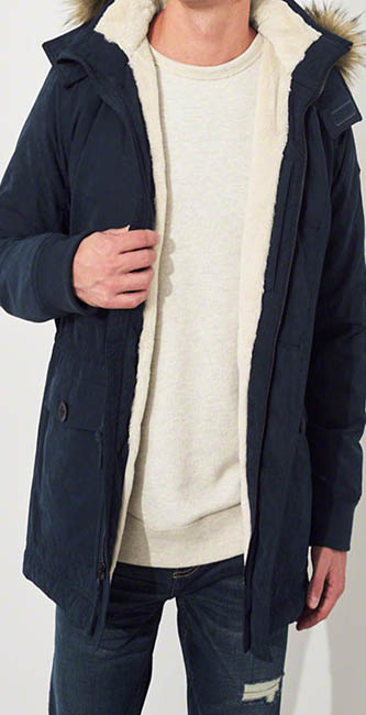 Faux-Fur-Lined Parka From Hollister