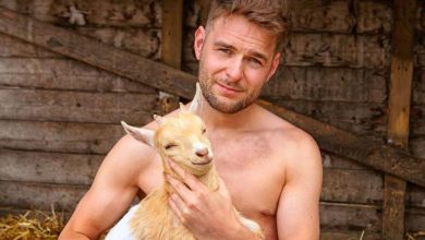 Irish farm models strip in aid of charity