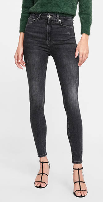 Jeans Zw Premium High Waist Skinny Powder Jeans From Zara