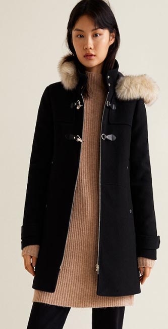 Ladies Hooded Park Coat from Mango