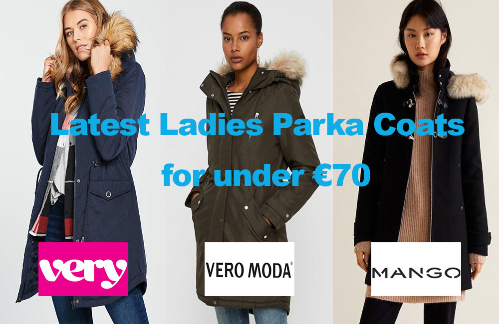 Latest Ladies Parka Coats for under €70