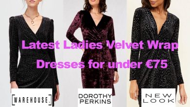 Latest Ladies Velvet Wrap Dresses for Under €75.00