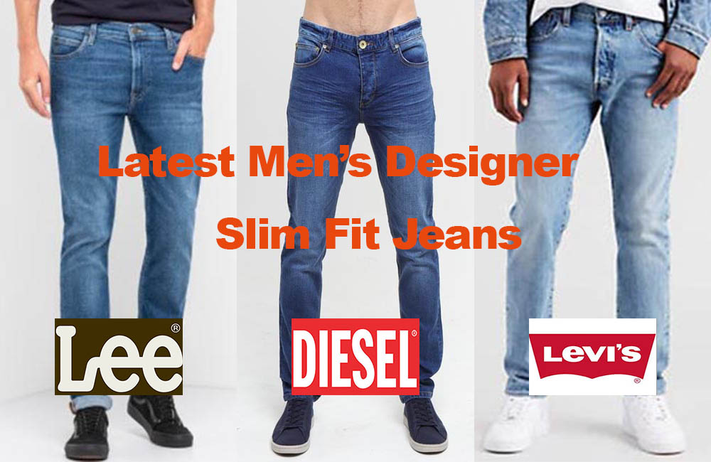slim designer jeans