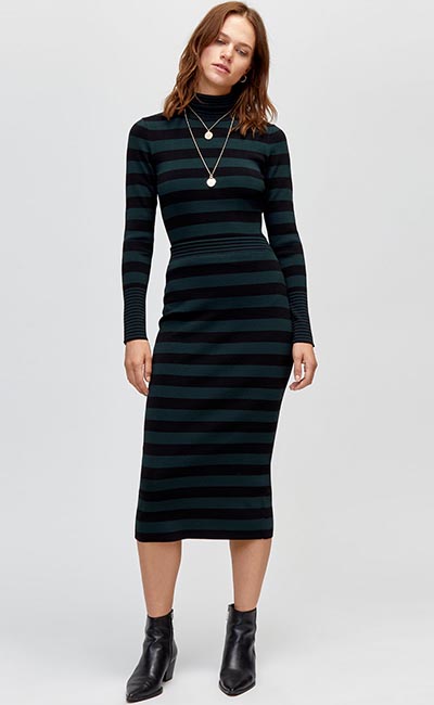 Striped Pencil Dress from Warehouse