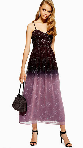 Ombre Corset Midi Dress from Topshop