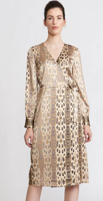 Paul Costelloe Living Studio Satin Wrap Dress from Dunnes Stores