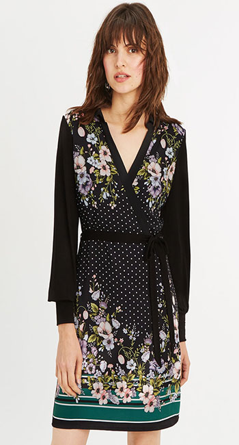 Latest Fashion: Print Knot Wrap Dress From Oasis