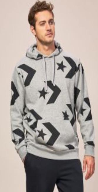 Star Chevron Print Pullover Hoodie From Converse