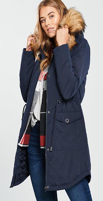 V by Very Ultimate Parka with Eyelet Trim from Littlewoods