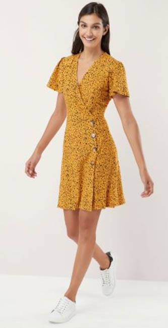 Wrap Button Dress from Next
