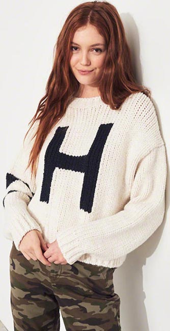 Boyfriend Logo Sweater From Hollister