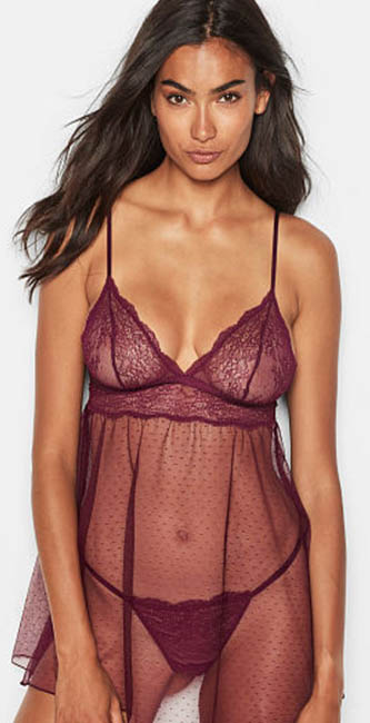 Chantilly Lace-Trim Babydoll From Victoria’s Secret
