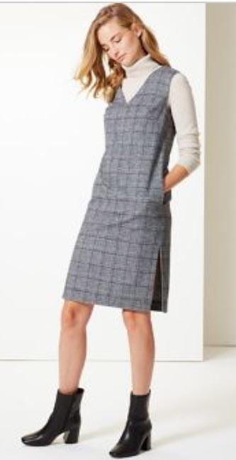 Checked V-Neck Tunic Dress From Marks &Amp; Spencer