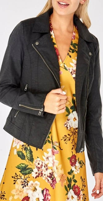 Faux Leather Jacket from Dorothy Perkins