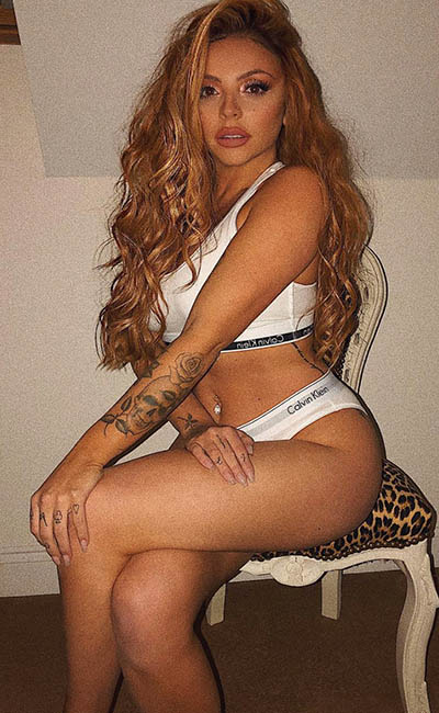 Jesy Nelson poses in her Calvin Klein undies (Instagram photo)