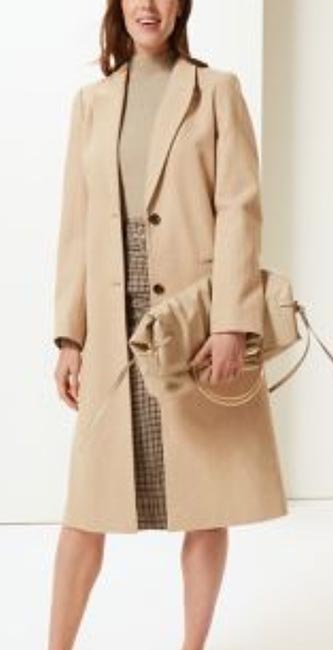 Textured Longline Overcoat From M&Amp;S